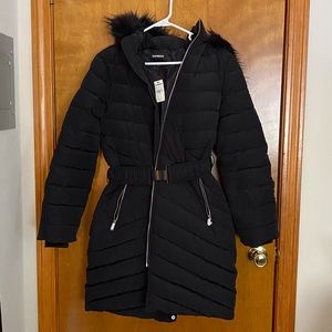 Long Belted Puffer Jacket (S)